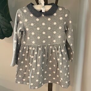 GAP Kids Gray Dress with White Dots
